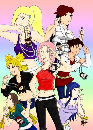 Naruto_Teenie_Gals_by_BlueWolfKunoichi - sakuraZhinataZtemariZinoZtenten