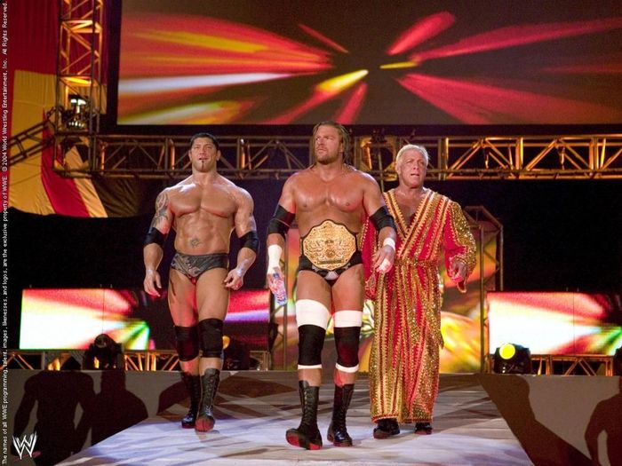 EvolutionsEntranceTripleHRicFlairBatista[1]