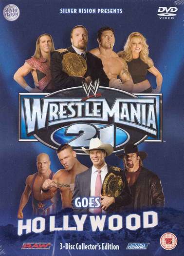 WWE WrestleMania 21 DVD cover (front) - FAN WRESTLING