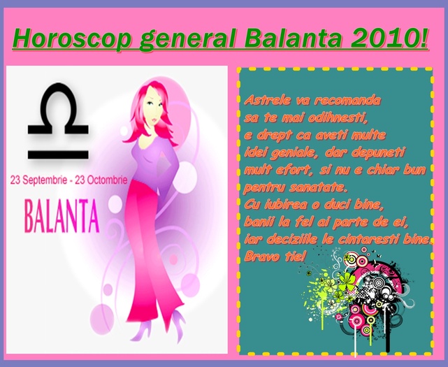 horoscop balanta - Revista SuperGirl nr 1