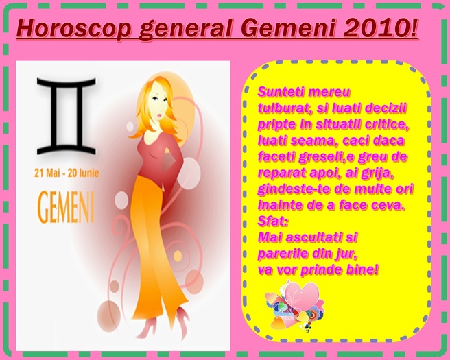 horoscop gemeni - Revista SuperGirl nr 1