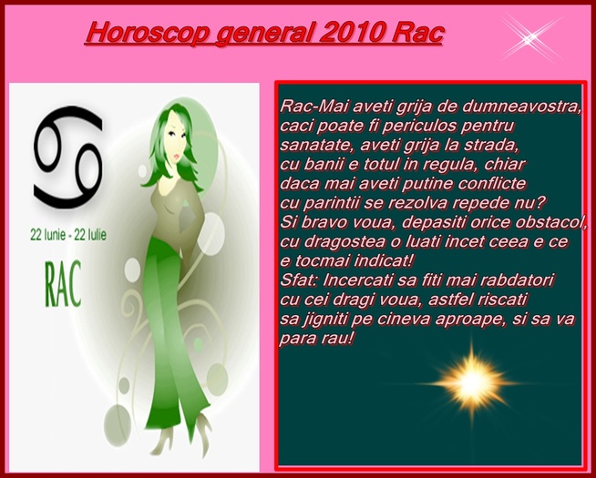 horoscop rac - Revista SuperGirl nr 1