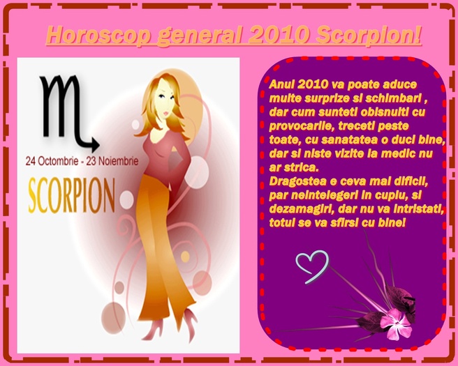 horoscop scorpion - Revista SuperGirl nr 1