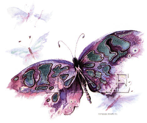 watercolor-butterfly - fluturi