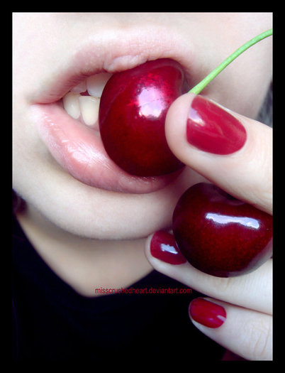Cherry_by_MissCrushedHeart - cherry lips