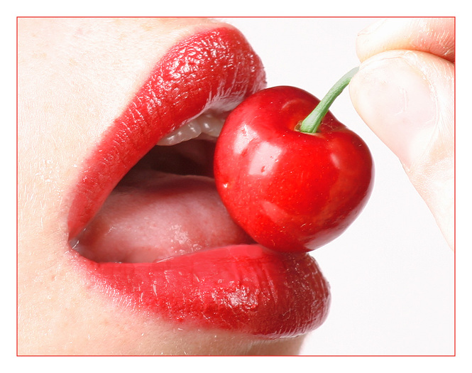 Cherry_lips_by_KaydubbleOEs - cherry lips