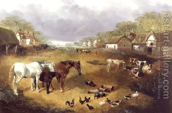 A-Farmyard-In-Spring - John Frederic Herring