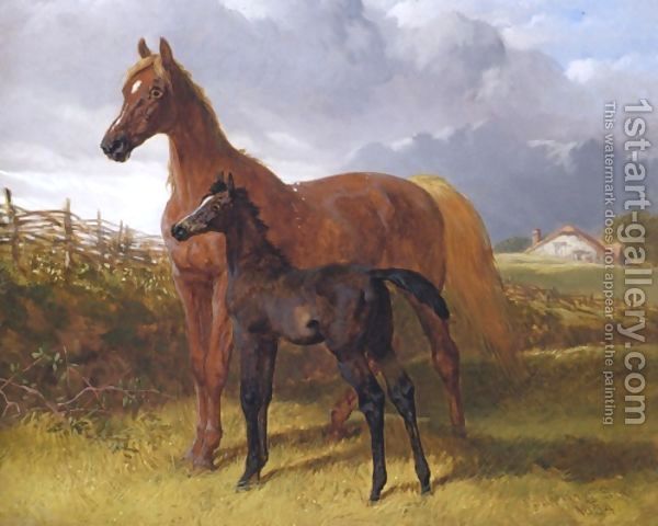 Chestnut-Mare-And-Foal - John Frederic Herring