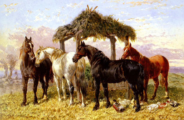 horses_and_ducks_by_a_river-large - John Frederic Herring