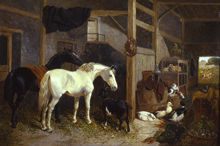 john_f_herring_jr_a2610_the_barnyard_meopham - John Frederic Herring