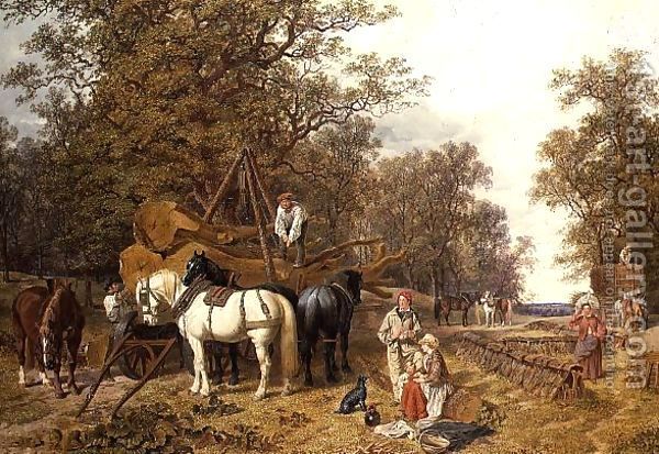 The-Timber-Waggon,-1858 - John Frederic Herring