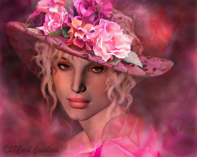 01_LadyInTheRoseHat_Pic - Carol Cavalaris by ela