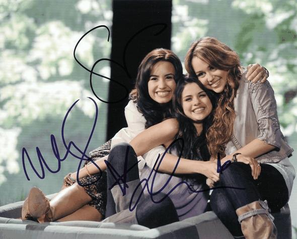 mileyselenademi8x10 - Demi Lovato autograph