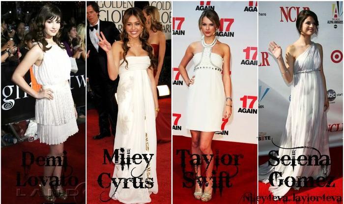 MileyDemiTaylorSelena1 - demi selena miley and taylor