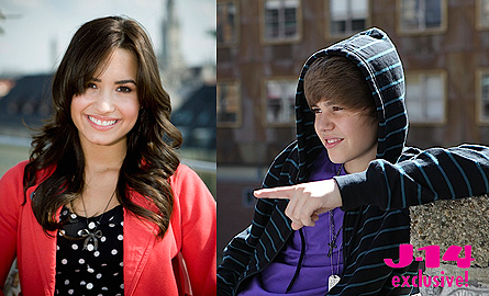 DemiLovatoJustinBieber - Demi Lovato and Justin Bieber