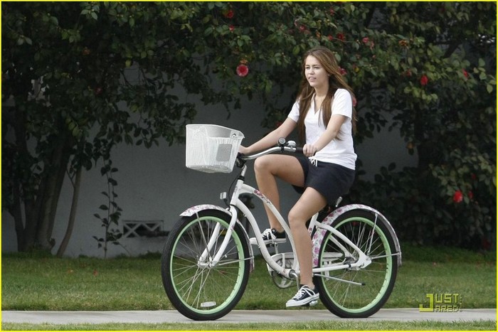 mileycyrusjustingastonbw - Miley Cyrus Justin Gaston Riverside Bike Ride