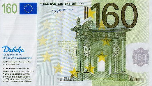 160 euro - Banca