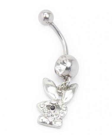 Piercing-Playboy-argintiu,cu-strasuri-2253-0-img