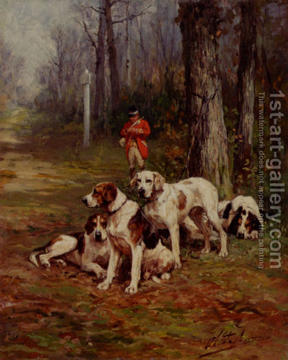 Hunting-Dogs-At-Rest - charles oliver de pene