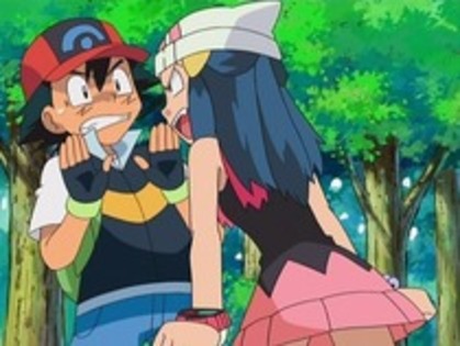 ; Dawn : Ash Ketchum ! Daca te mai iei vreodata de parul meu iti jur ca imbrac in rochita . 
Ash : Bin

