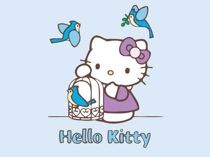 hello_kitty_wallpaper_bluebird_1024x768 - Wallpaper Hello Kitty