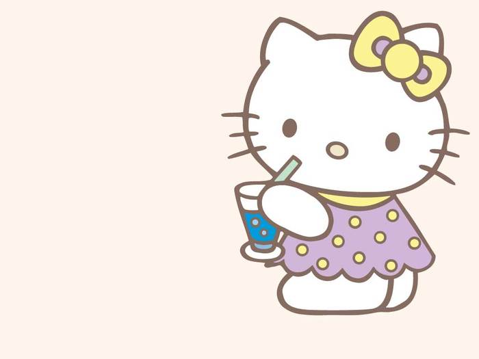 hello_kitty_wallpaper_drink_1024x768 - Wallpaper Hello Kitty