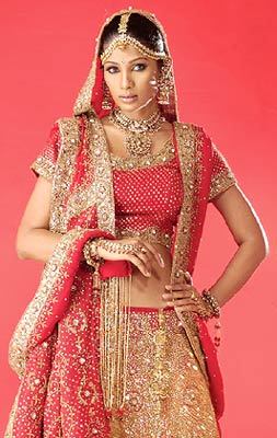 03sld2 - Bridal lengha-rochia de mireasa a femeilor din India