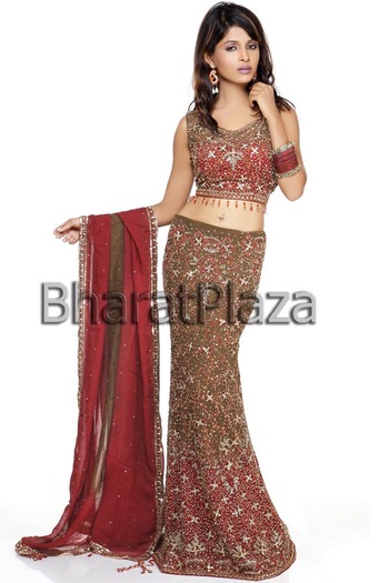 BMK174 - Bridal lengha-rochia de mireasa a femeilor din India