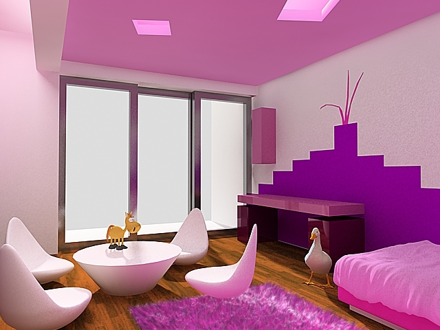 dormitor - apartament imperial roz