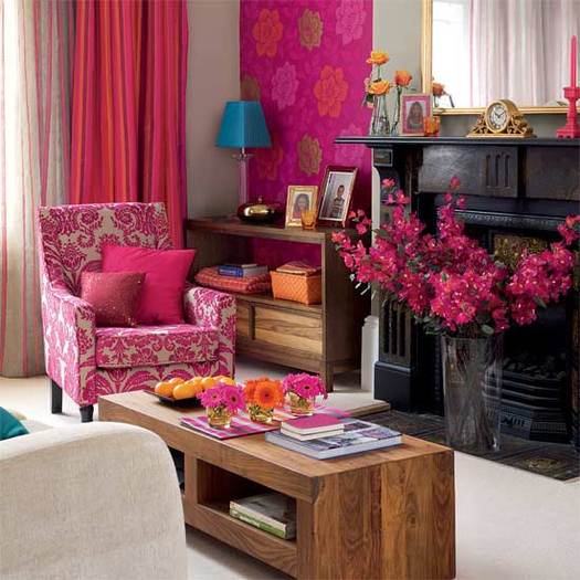 living - apartament imperial roz