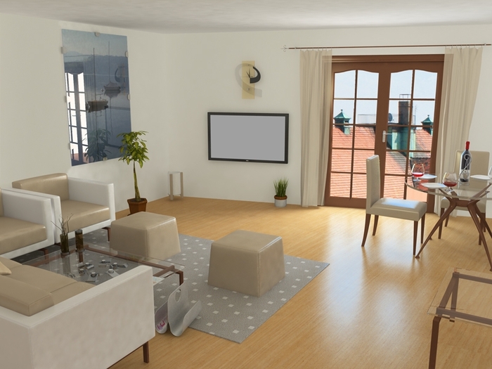 living - apartament imperial colorat