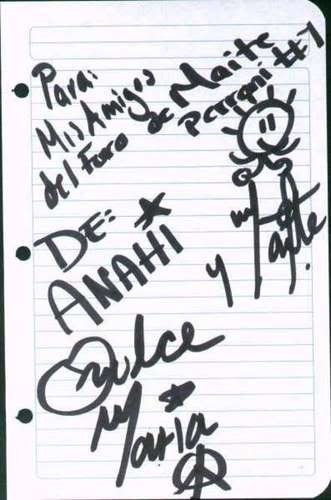 Maite,Dulce y Anahi autograf - Autografe RBD