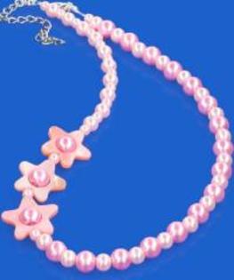 Colier-roz,-stelute-cu-perle-3311-0-list - poze cu coliere