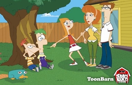 C:Mama uite au facut o plaja aici!!M::Ce imaginatie bogata ai Candace,cine vrea fursecuri?P:Eu vreau - Banda desenata cu Phineas si Ferb