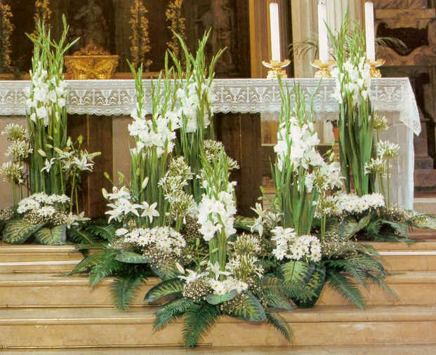 biserica Italia - Fotografii aranjamente florale pentru nunta