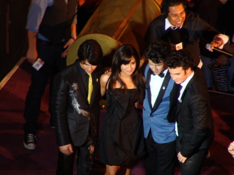 The%20Jonas%20Brothers%20and%20Demi%20Lovato%20at%20Premier%20of%203D%20Movie - Demi Lovato