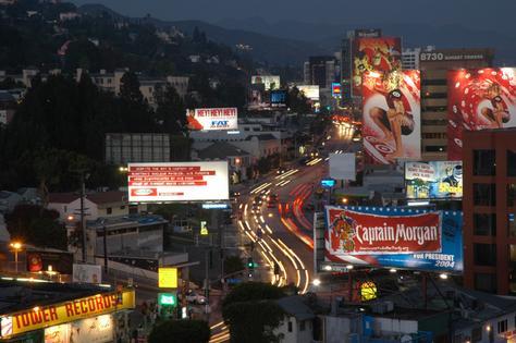 West_Hollywood_CA-The_Sunset_Strip_at_Night - Hollywood