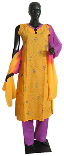 embroidered-stone-setting-yellow-kameez-magenta-KE52_l - haine care poarta indiencele