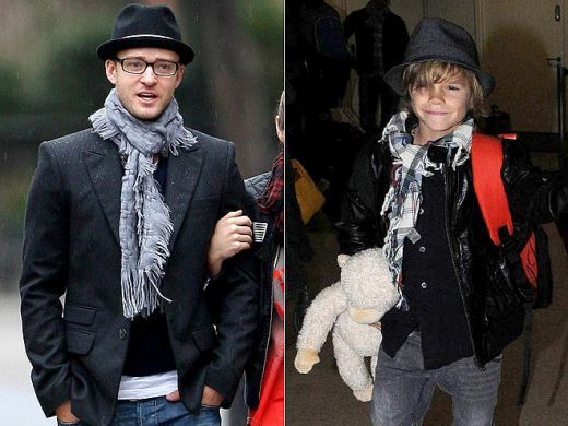 Justin Timberlake versus Romeo, fiul Victoriei Beckham - Vedetele in varianta mini
