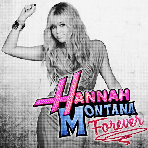  - x 2 poze Hannah Montana Forever Alb Negru