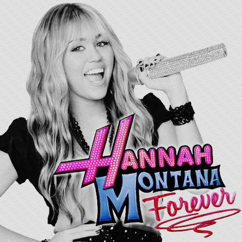  - x 2 poze Hannah Montana Forever Alb Negru
