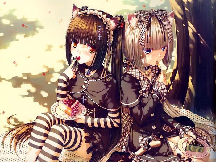 cute-anime-girls-in-fall_1600x1200 - Anime Girls
