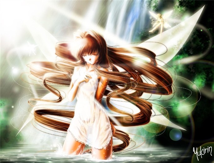 anime-fairy-swirling-hair - Anime Girls