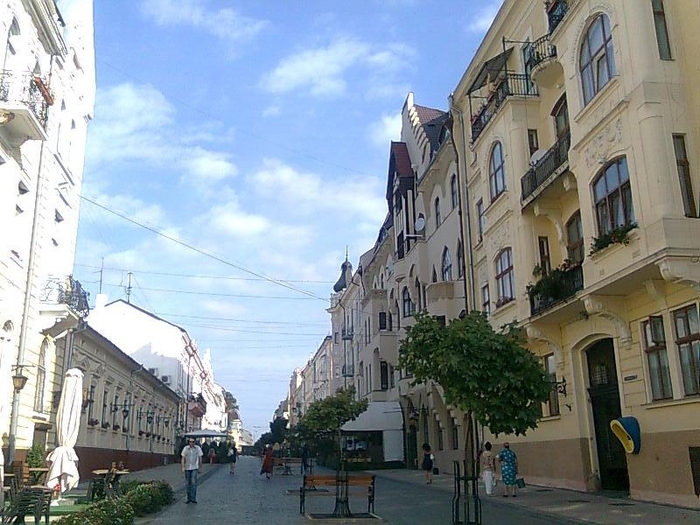 Strada Olga Kobileanskaia - Prin Cernauti - Ukraina aug 2010