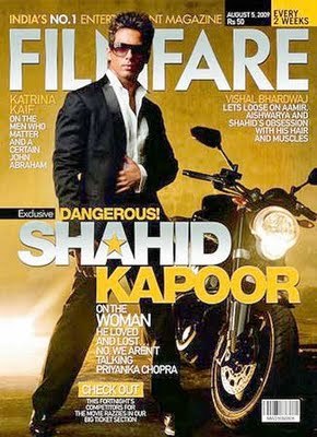 Shahid Kapoor Filmfare Magazine India August 2009 Issue Photos