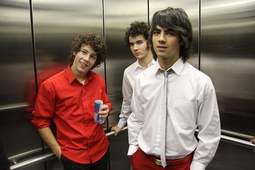 Jonas in lift - Jonas Brothers