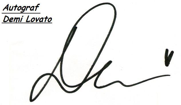 autograf demi lovato - autografe