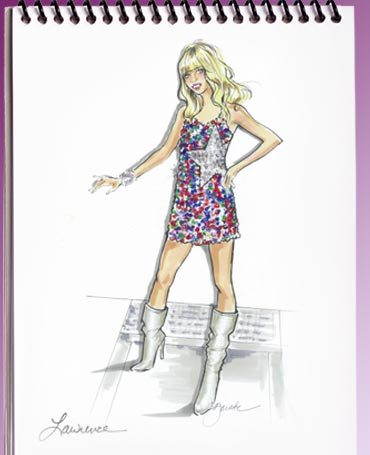 Official costumes drawings - Hannah Montana The movie-Official Costumes drawings