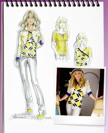 Official costumes drawings - Hannah Montana The movie-Official Costumes drawings