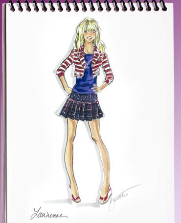 Official costumes drawings - Hannah Montana The movie-Official Costumes drawings